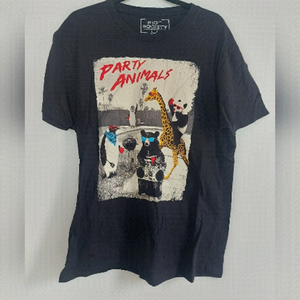 🌹BNWOT riot society party animals tshirt black